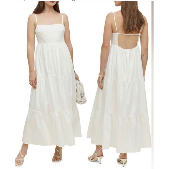 Reformation Dresses & Skirts - Reformation East Square Neck
Open Back Tiered Maxi Dress